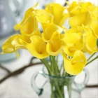 Искусственные цветы 10 шт., букет лилий из искусственной кожи, свадебные декоративные цветы, вазы для украшения дома, аксессуары, товары для дома