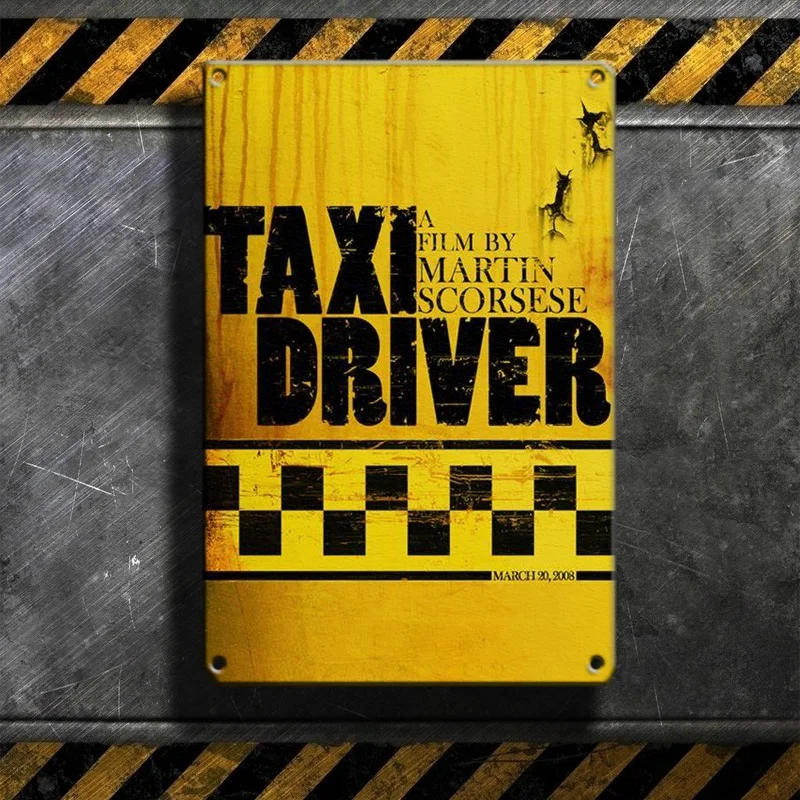 

Taxi Driver Tin Metal Sign Plaque Bar Pub Vintage Retro Wall Decor Poster