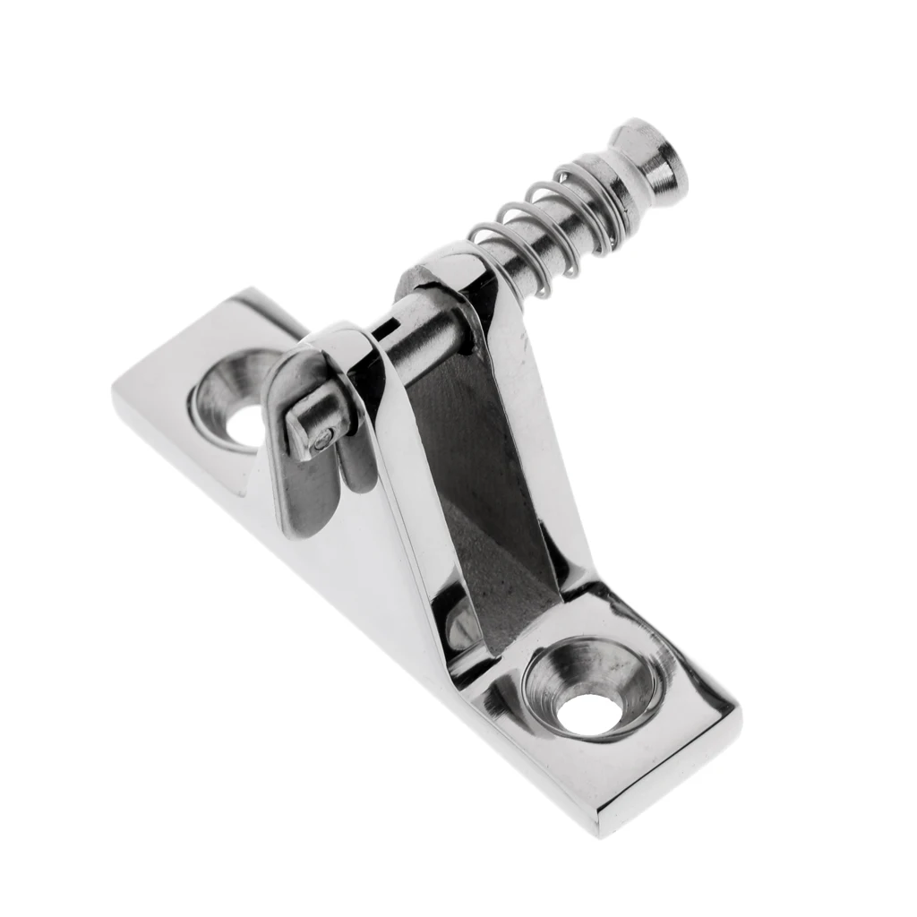 

Stainless Steel 90° Straight Boat Canopy Deck Hinge Mount Fitting Silver