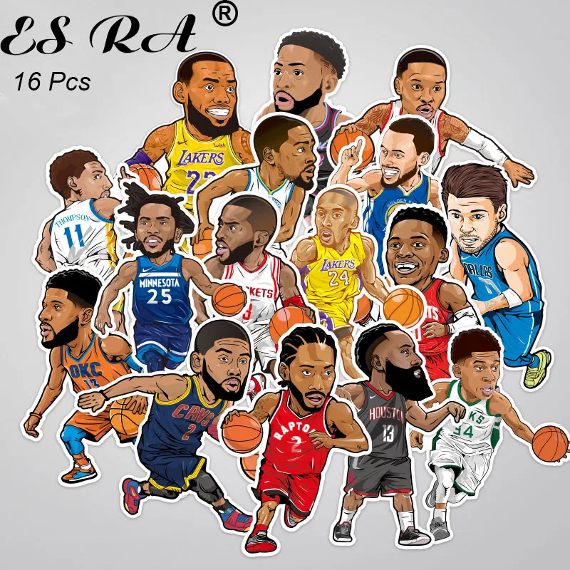 16 шт./компл. наклейки для игроков в спортивной корзине водонепроницаемые ПВХ