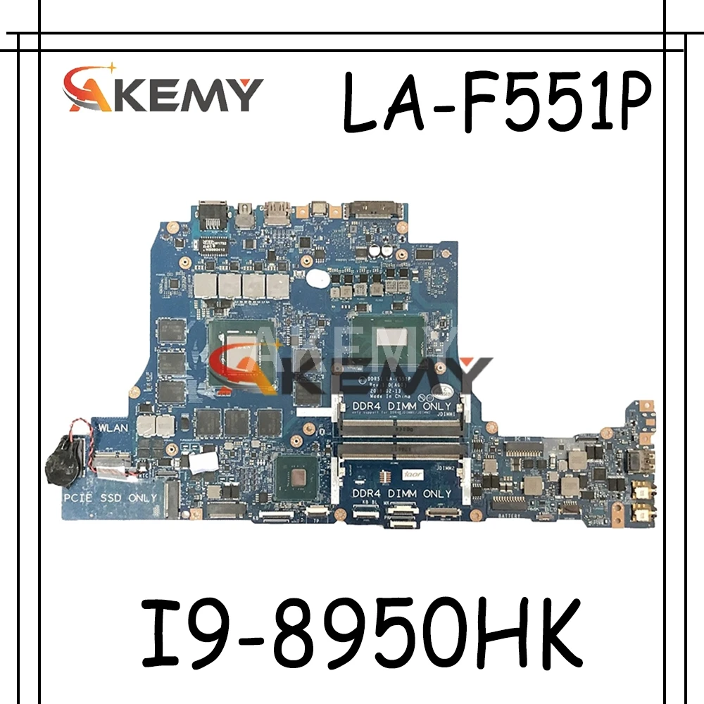 LA-F551P Laptop motherboard For DELL Alienware 17-R5 original mainboard I9-8950HK GTX1080 | Компьютеры и офис