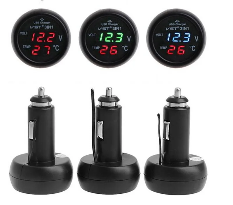 Автомобильное зарядное устройство Портативный прикуриватель измеритель