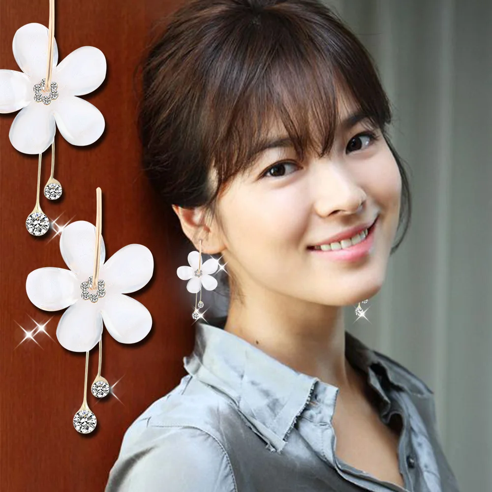 2019 новая корейская мода Поп акрил Кристалл кисточкой геометрические серьги круг