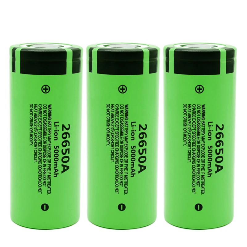 

3.7V 26650 Battery 5000mAh Li-ion Rechargeable Battery For 26650A LED Flashlight Torch Li-ion Battery Battery pack batteries