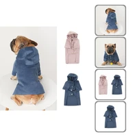 soft pet jacket solid color thickening puppy coat pet two legged clothes puppy woolen clothes pet coat