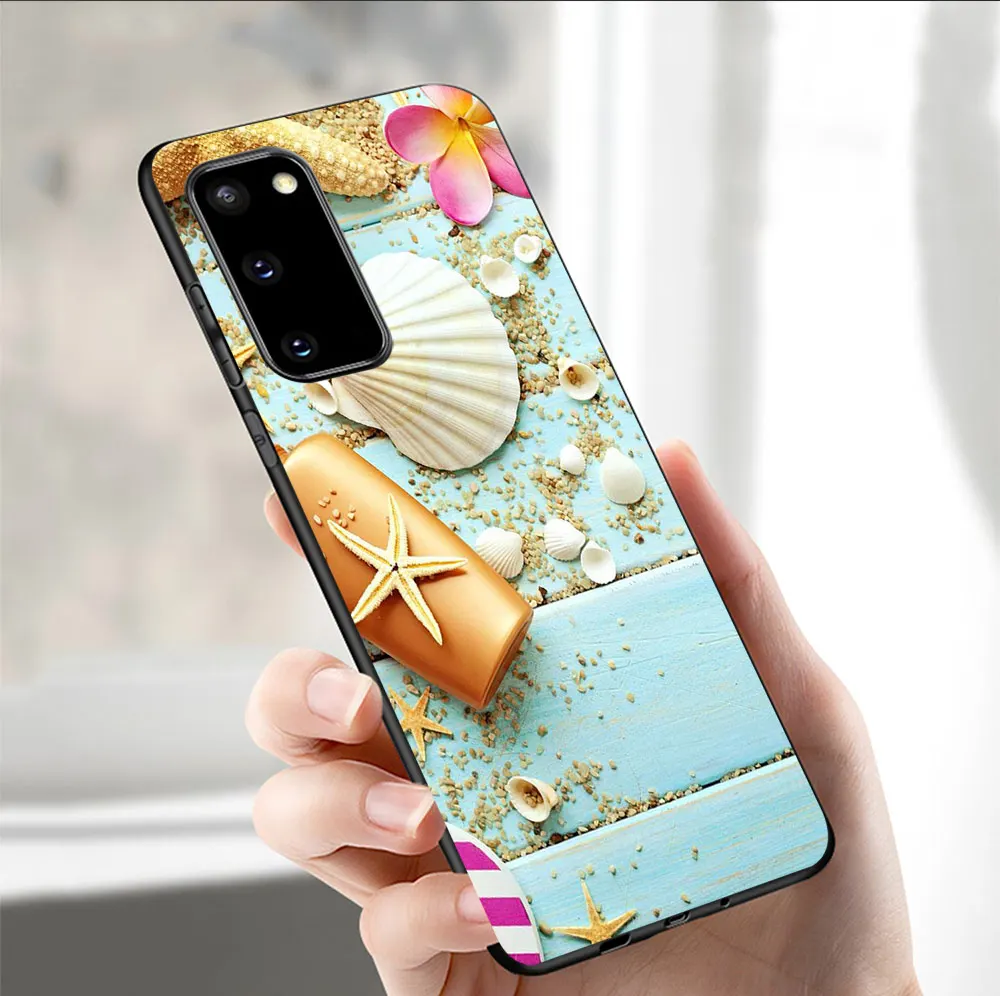

Starfish Case For Samsung A51 A71 A50 A70 A20 A40 A20E S20 S10 S9 S8 S7 Edge Ultra Puls Note 10 9 8 Plus Black Cover Funda Capa