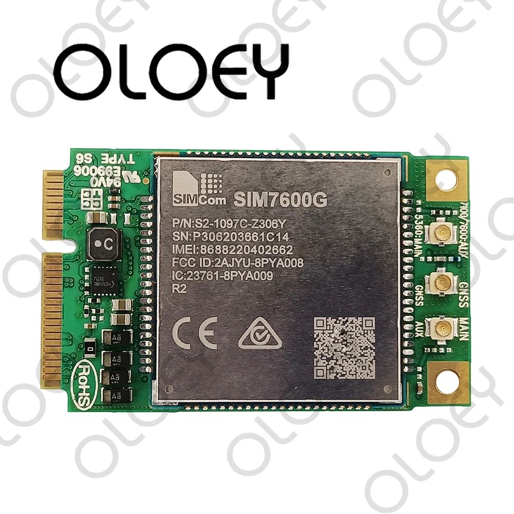 

SIMCOM SIM7600G 7600G R2 MiniPCIE LTE CAT4 Wireless Module Development Board Global Version Compatible EG25-G /SIM7600G-H PCIE