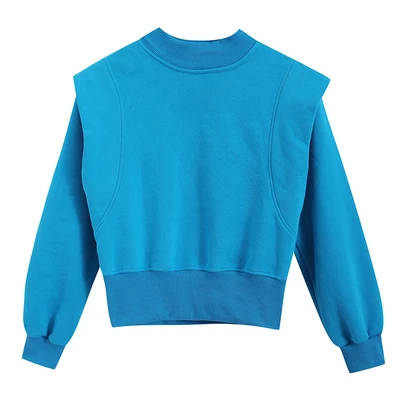 

Pullover Jumper 2021 New Long Sleeve Patchwork Hoodies Short Korean Women Sweatshirt Causal Autumn Winter Fleece