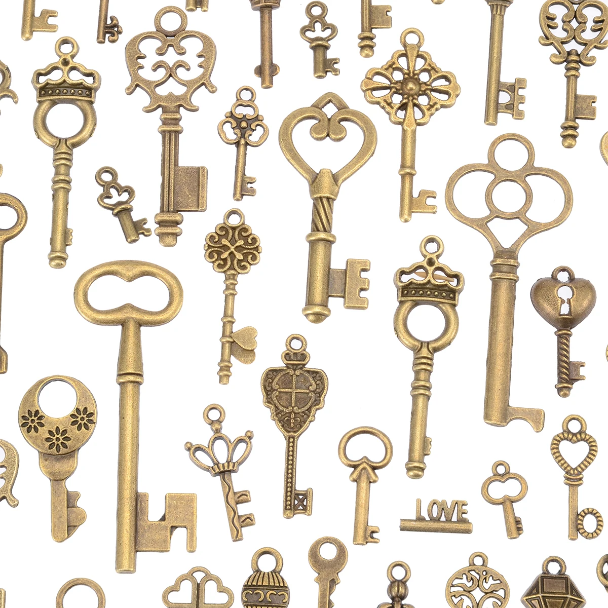 125 шт./компл. креативный Винтаж античная бронза Сувальдные ключи необычная