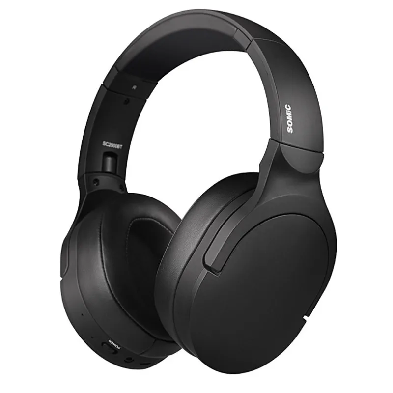 Черный Somic SC2000BT гарнитура игровые наушники Высокое качество музыка стерео 5,0 bluetooth 3,5 мм/USB разъем Складная гарнитура для PS4 для xbox - Цвет: Черный