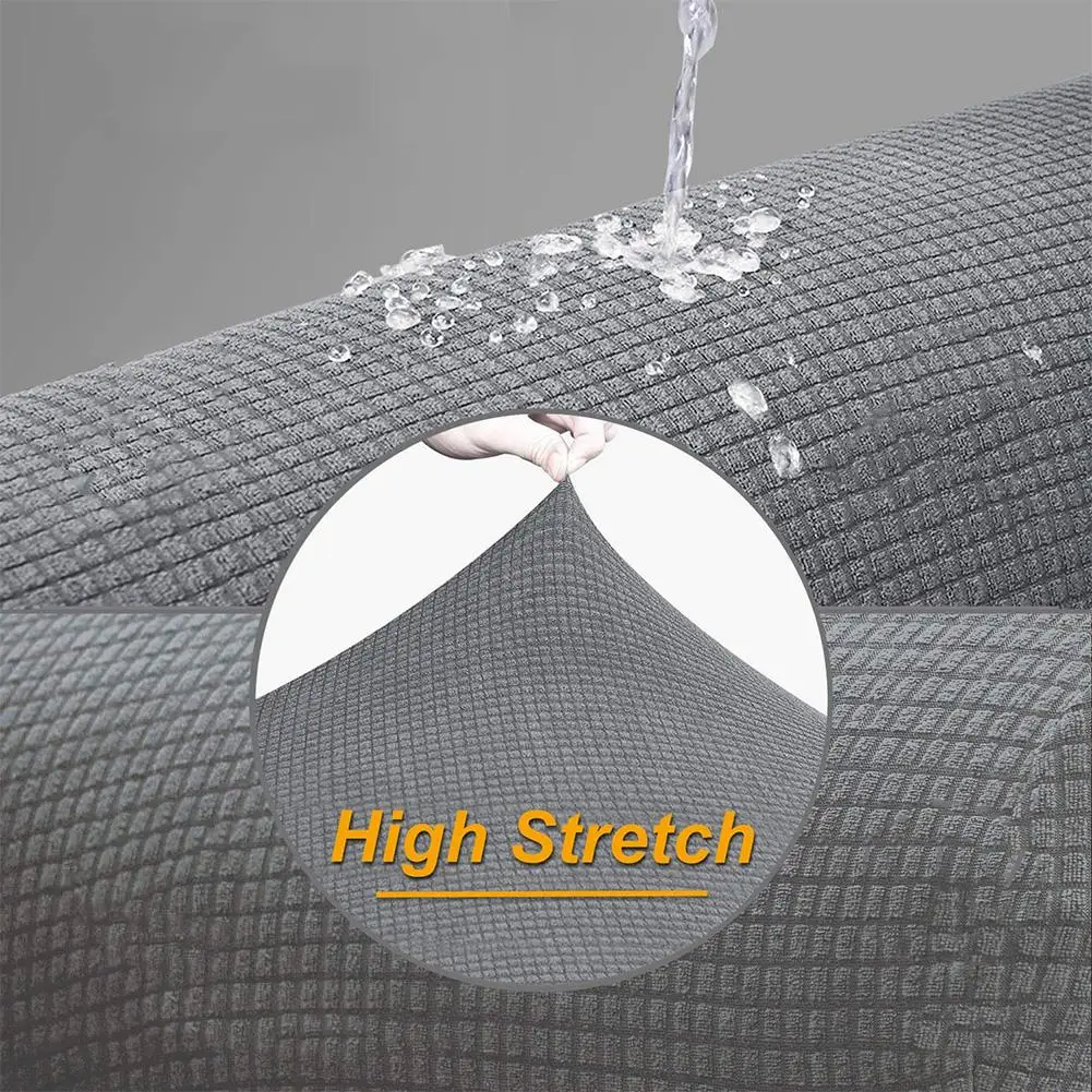 L-образный чехол для дивана левый шезлонг жаккардовый полиэстеровый эластичный