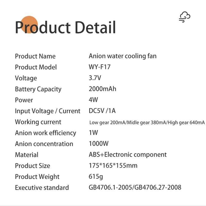 

2021 New Air Cooler Fan Multifunctional Smart Desktop Silent Air conditioner Humidifier Home Office USB Leafless Cooling Fan