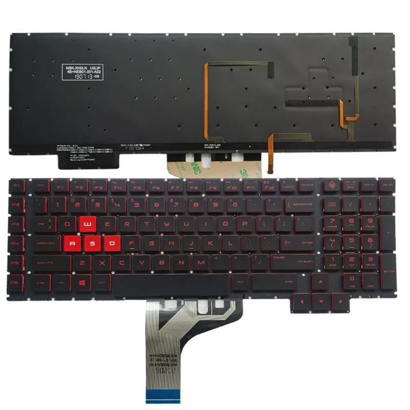

US laptop keyboard For HP OMEN 17-an00 17-an013tx 17-an014tx 17-AN000 031TX 016NG 053NR backlight No frame