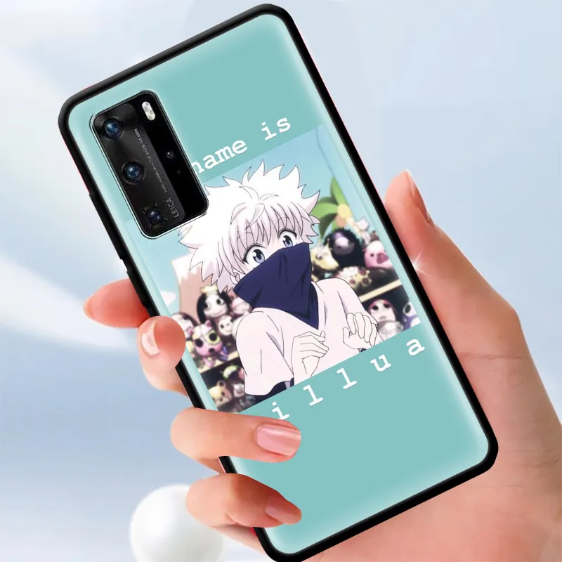 

TPU Coque for Huawei P40 P30 P20 P10 Pro Plus Lite E Anime Hunter X Hunter Black Cover For HUAWEI Mate 40 RS 20 10 Guscio