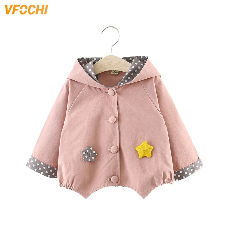 VFOCHI НОВЫЙ Тренч для маленьких девочек ветровка желтого и розового цвета плотная