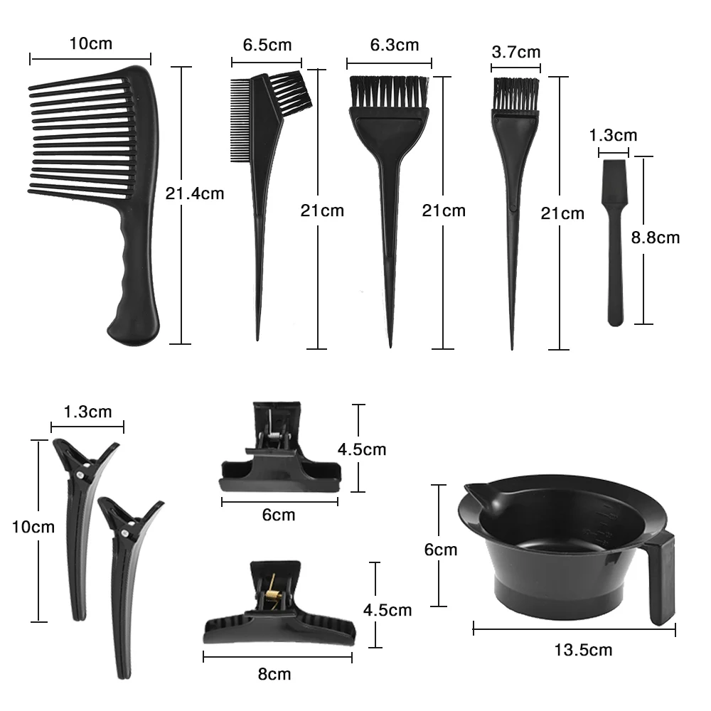 23 шт. набор цветных красителей для волос цветная миска расческа инструментов