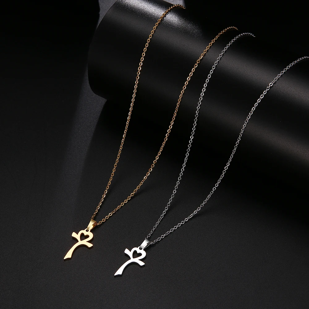 Ожерелье CACANA из нержавеющей стали для женщин и мужчин ожерелье с цветочным