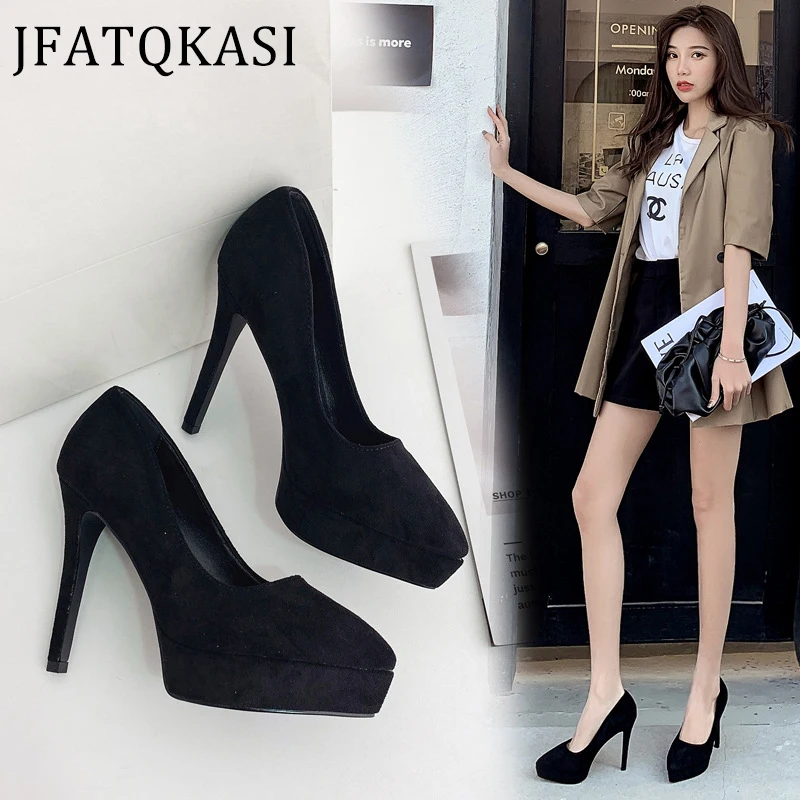 Женские туфли на высоком каблуке весенние лодочки с острым носком тонком и