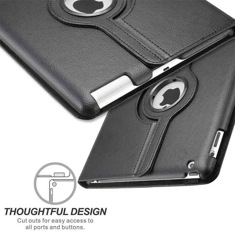 

Leather covers for ipad, rotating cover 360 degrees, a1395, a1396, a1397, a1416, a1430, a1403, a1458, a1459, a1460