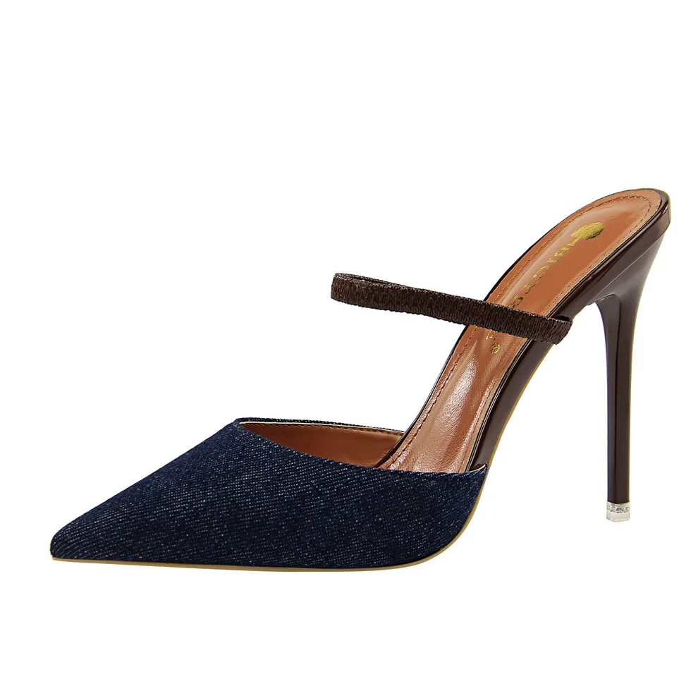 Plardin New Women Concise Fashion Ankle Strap Shoes Woman Pointed Toe Thin Heels Women's Buckle Slingbacks Pumps High | Обувь