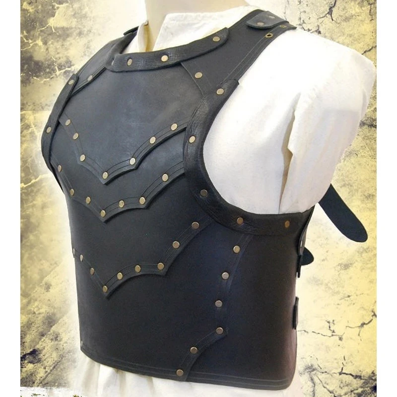 Средневековый пиратский кожаный нагрудник викингов броня винтажный Готический