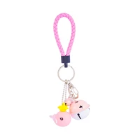 cute whale bell keychain creative car key pendant cartoon keychain small gift wholesale