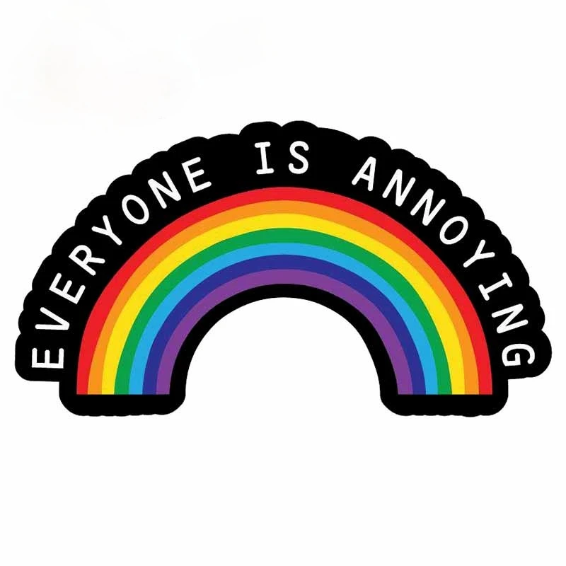

Colored Personalized Vinyl Car Stickers Creative Rainbow Waterproof Car Wrap Anime Surfboard Decal Laptop Decoration Kk13*13cm
