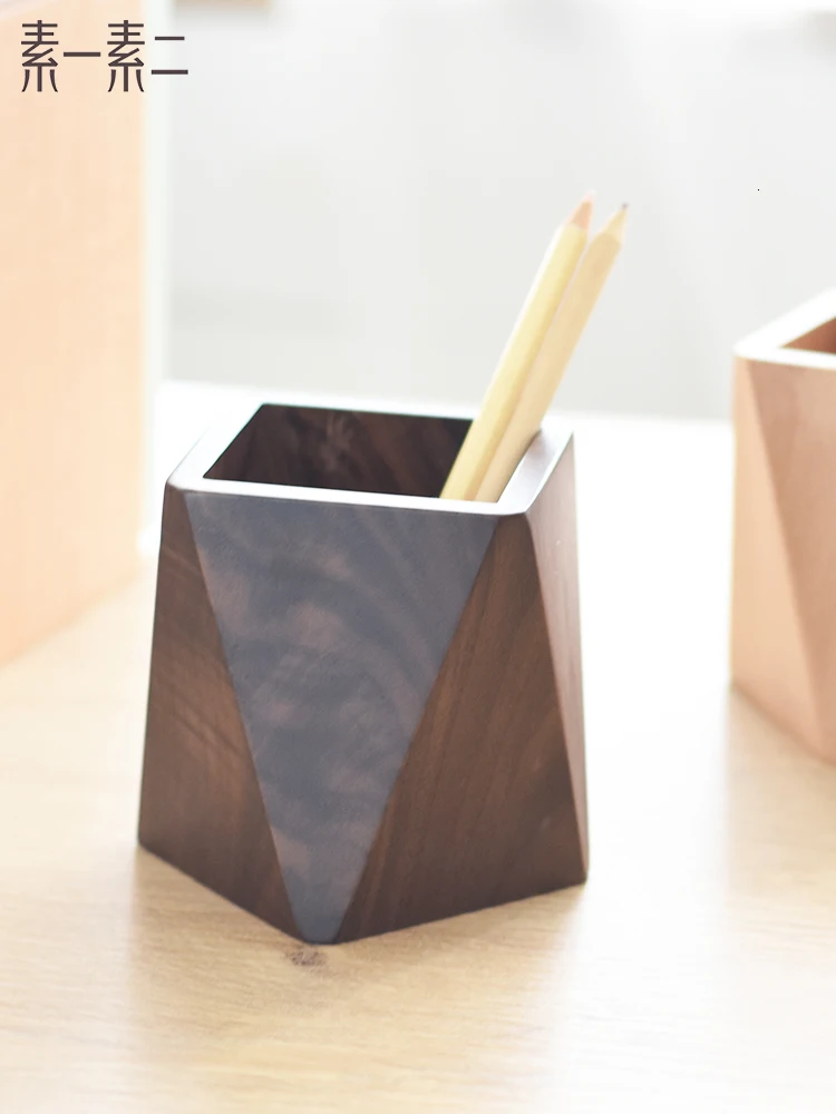 Деревянный контейнер для ручек студенческий настольный офисный твердый