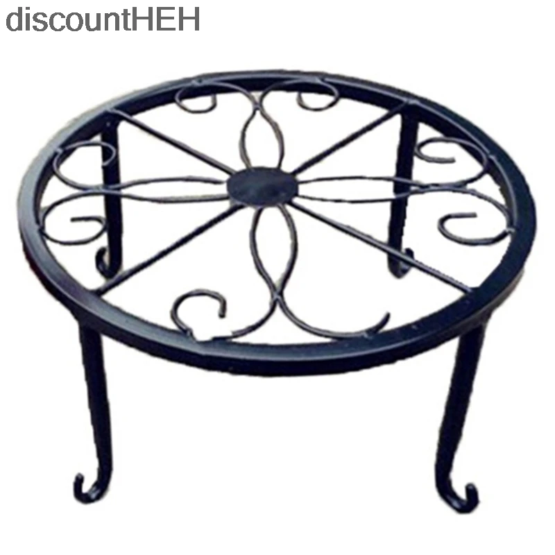 

Plant Stand Floor Flower Pot Rack Round Iron Garden Indoor Balcony Decor Durable Round Metal Shelf Indoor Display Bonsai Holder