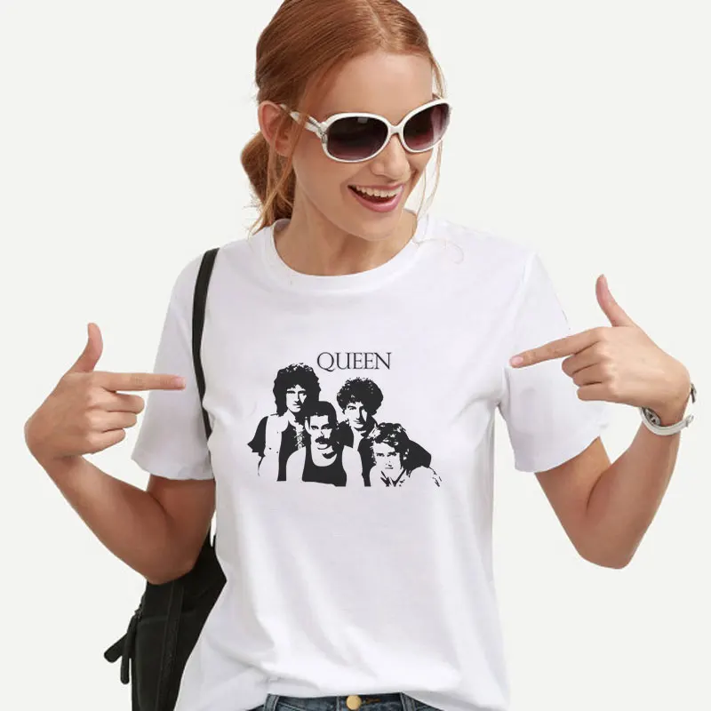 Новый QUEEN 90s M L для женщин Harajuku модные футболки графический цветной принт с