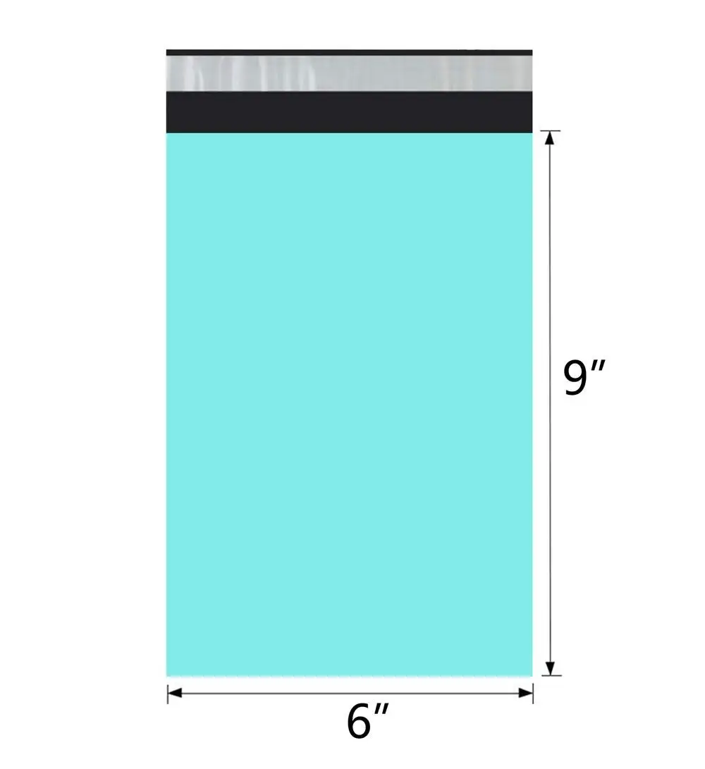 100 шт. 15x2 3 см/6х9 дюймов Teal Green полиэтиленовые пакеты для доставки бутиков от кутюр
