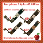 Материнская плата для iphone 6plus, 6s, 6, 6s plus, 16 ГБ, 64 ГБ, 128 ГБ, без Touch ID, полные чипы, 100% тестовые логические платы, хорошая работа, без идентификатора
