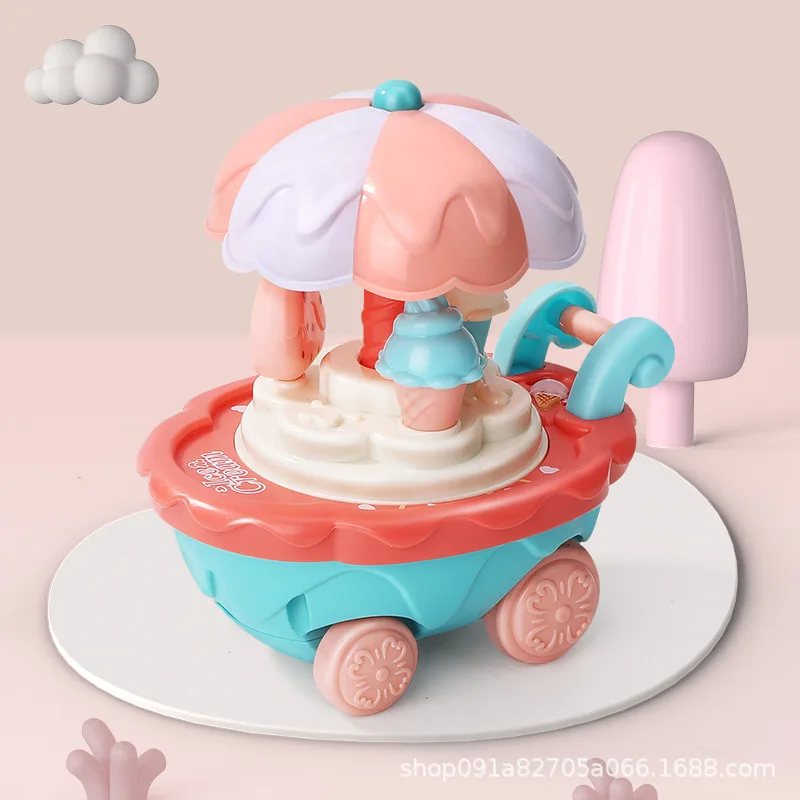 Cami&oacute;n de helados inercial Kawaii para ni&ntilde;os, juguete de 3 a 6 a&ntilde;os, coche de helados de mano intelectual-1