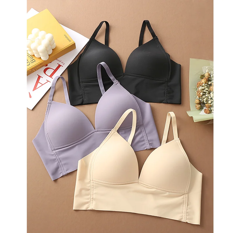 

Новый стиль сексуальный бюстгальтер с глубоким V-образным вырезом нижнее белье Пуш-Ап женское нижнее белье глянцевые Бюстгальтеры Бесшовны...