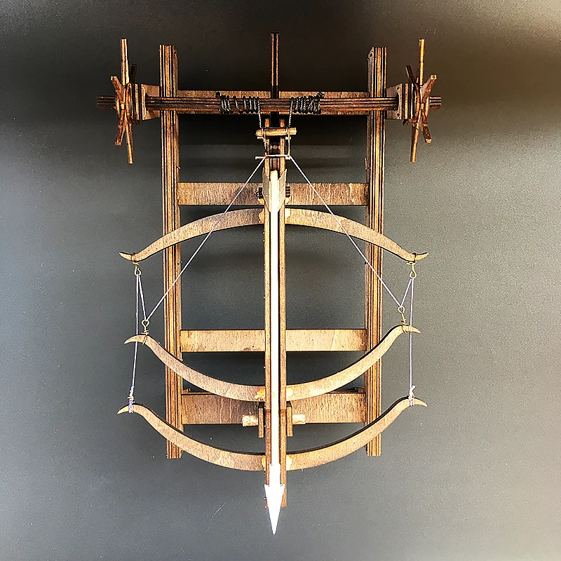 

China Ancient Bow Chariot Model Siege Car&City Defense Weapon Wooden Interactive Toys Gift Accept Drop Shipping