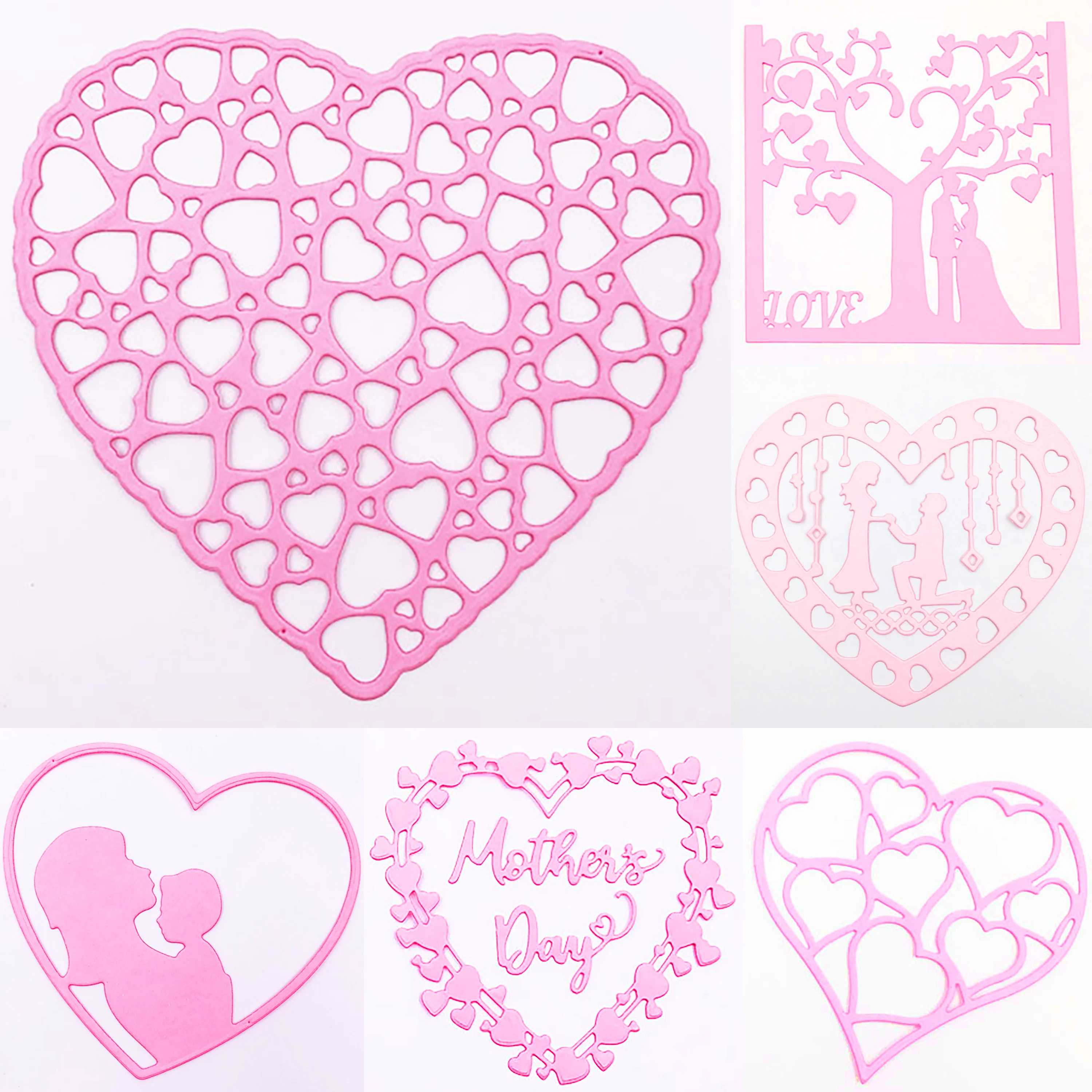 MX художественный шаблон пресс формы в форме сердца для сделай сам скрапбукинг