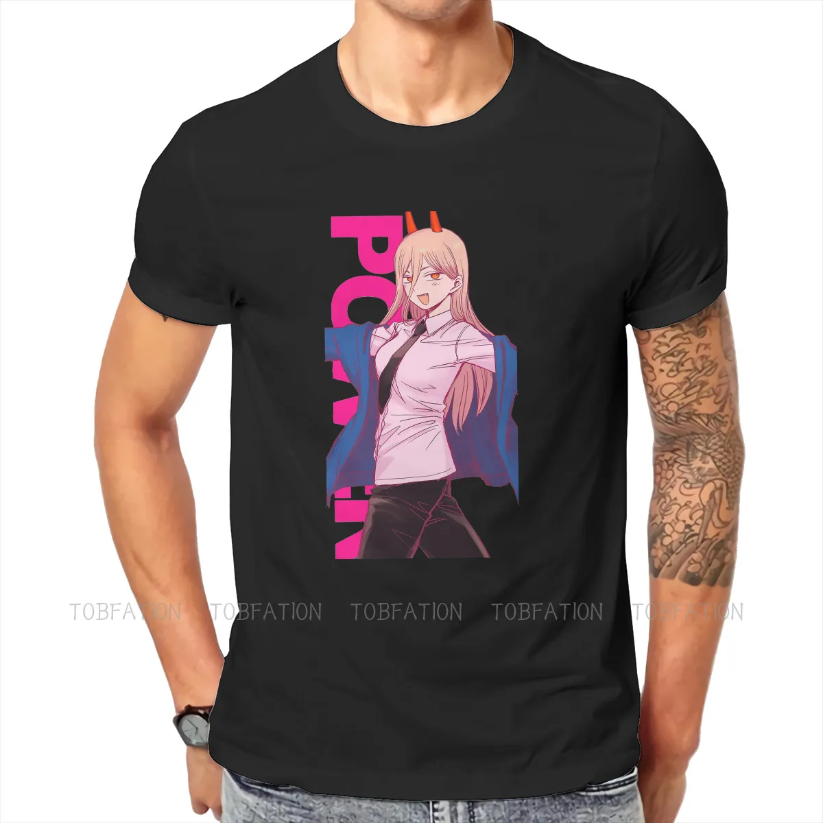 

Chainsaw Man Power Hip Hop TShirt Chainsaw Man Creative Streetwear Casual T Shirt Men Short Sleeve Special Gift Idea
