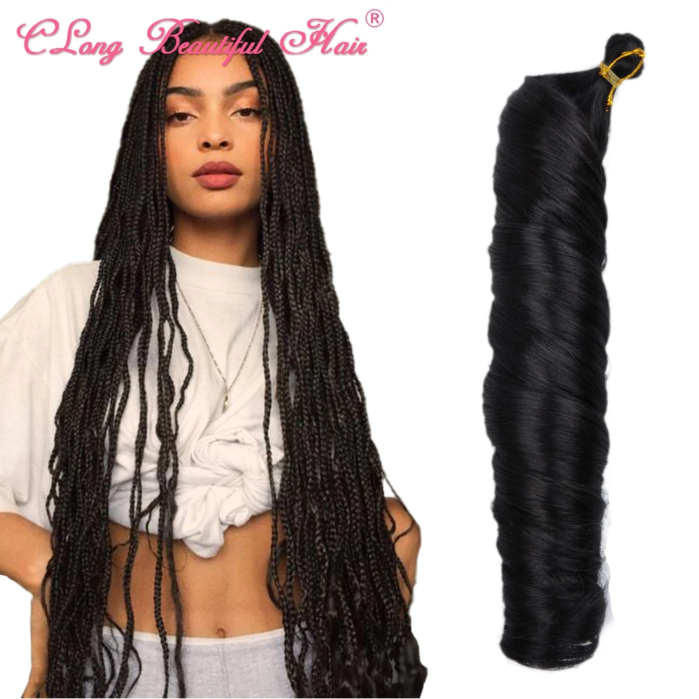 

Волнистые вязаные косы CLong Yaki в стиле пони, спиральные свободные блестящие шелковистые Волнистые Волосы, французские кудри, синтетические в...