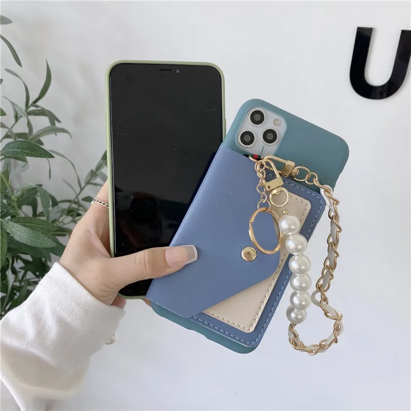 

Fashion Pearl Card Package TPU Soft Shell Phone Cases For One Plus 9 Pro Anti-fall Protective Cover For Oneplus 8 8T 7 7T 6T Pro