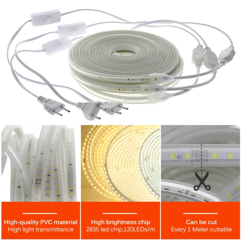 TRANYTON Светодиодная лента 220В 120LED