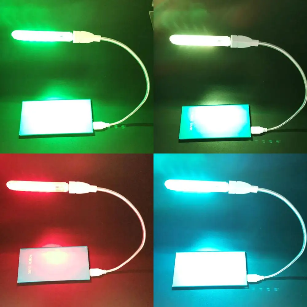 5V RGB мини USB Светодиодная лампа для чтения книг ночной Светильник Красочные