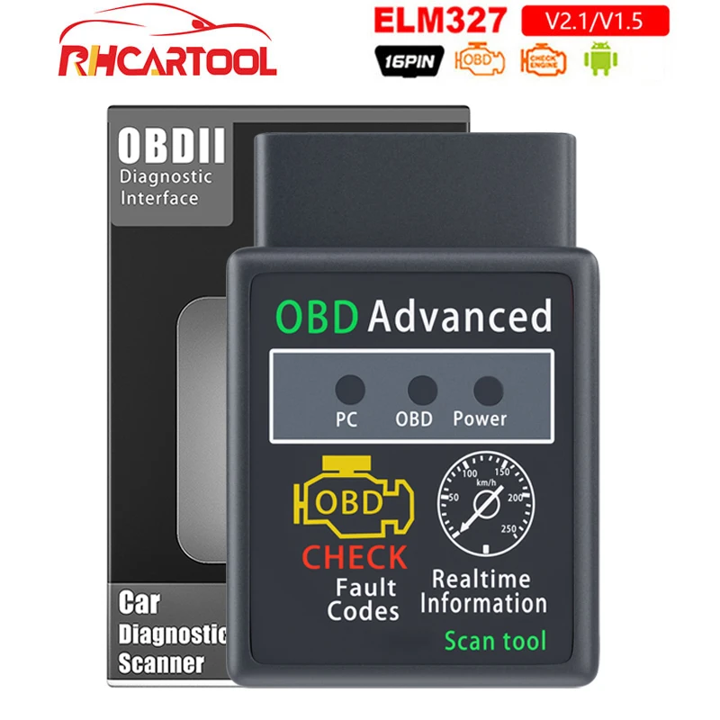 Автомобильный сканер OBD2 HHOBD ELM327 V1.5 V2.1 для считывания кодов автомобиля ELM 327