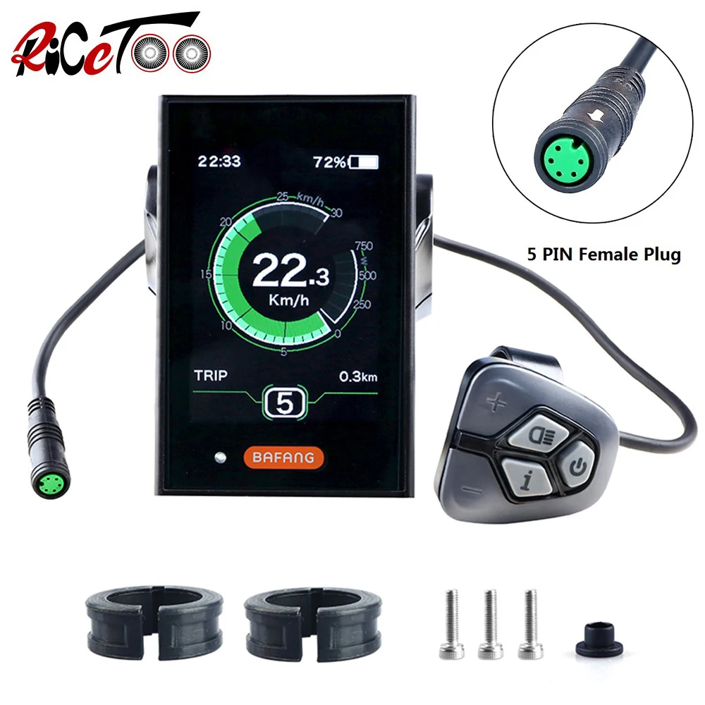 RICETOO Bafang DPC18 дисплей с контроллером/переключателем/usb-портом для 8FUN BBS01B BBS02B BBSHD