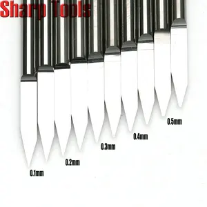 Наконечник-0,1, 0,2, 0,3, 0,4, 0,5 мм 30 углов 10 шт.компл. PCB роутер V Bit вольфрамовые карбидные резаки ЧПУ гравировальный инструмент для 3D резьбы по дереву