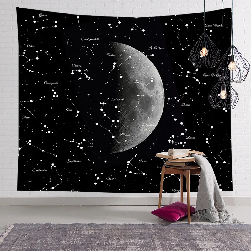

Cosmic Sky Tapestry Wall Hanging Gossip Tapestries Hippie Wall Rugs Dorm Decor Blanket 95x73cm