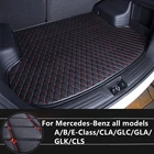 Коврик для багажника автомобиля Mercedes-Benz BAE-Class CLA220 GLC200 GLA200 GLK CLS, подкладка для груза автомобиля, аксессуары для интерьера, коврик, 5 цветов