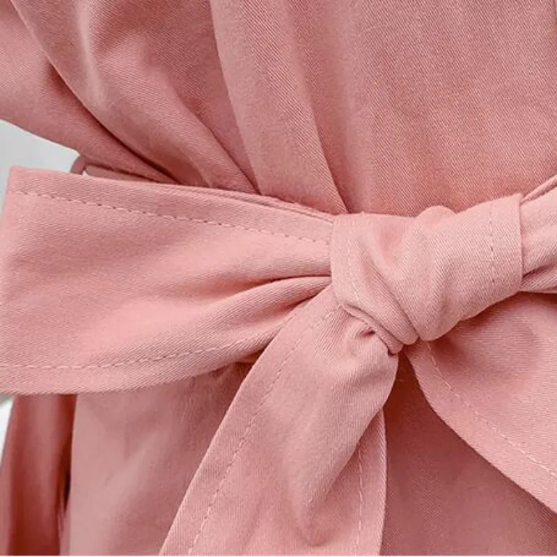 

Rompers Women Solid High Waist Sashes Buttons Short Sleeve Leisure Large Size 4XL Loose Elegant Womens Korean Ulzzang Chic Daily