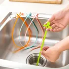 Лидер продаж! Пластиковый крючок для чистки кухонной раковины ванной комнаты, трубопровод для очистки, удаление волос, удаление слива в канализацию туалета, длинная линия
