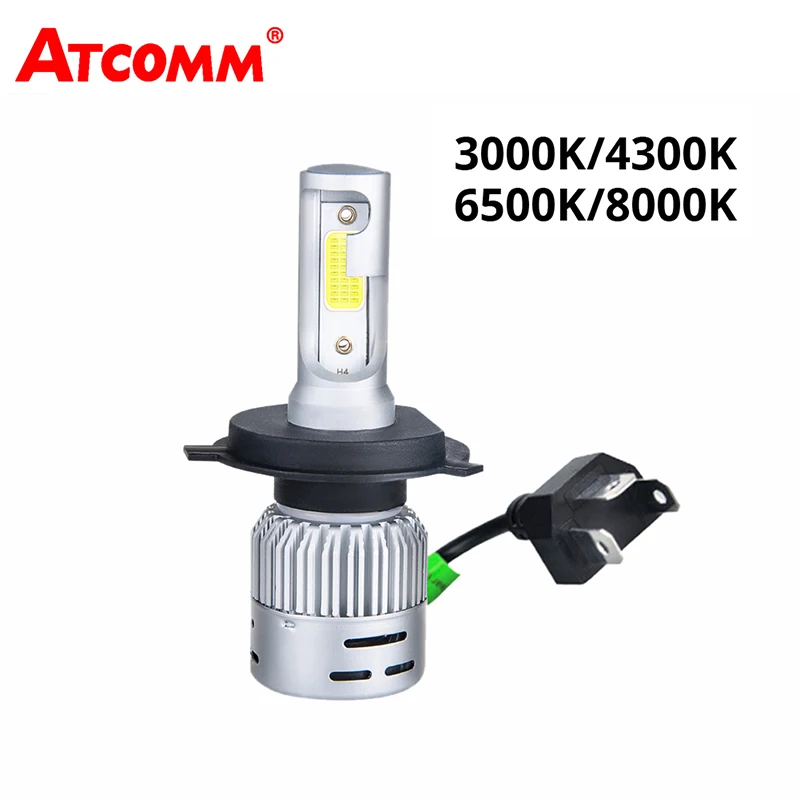 Светодиодный светильник ATcomm H4 для мотоцикла 6500K Hi/Lo HS1 светодиодный скутера 4300K