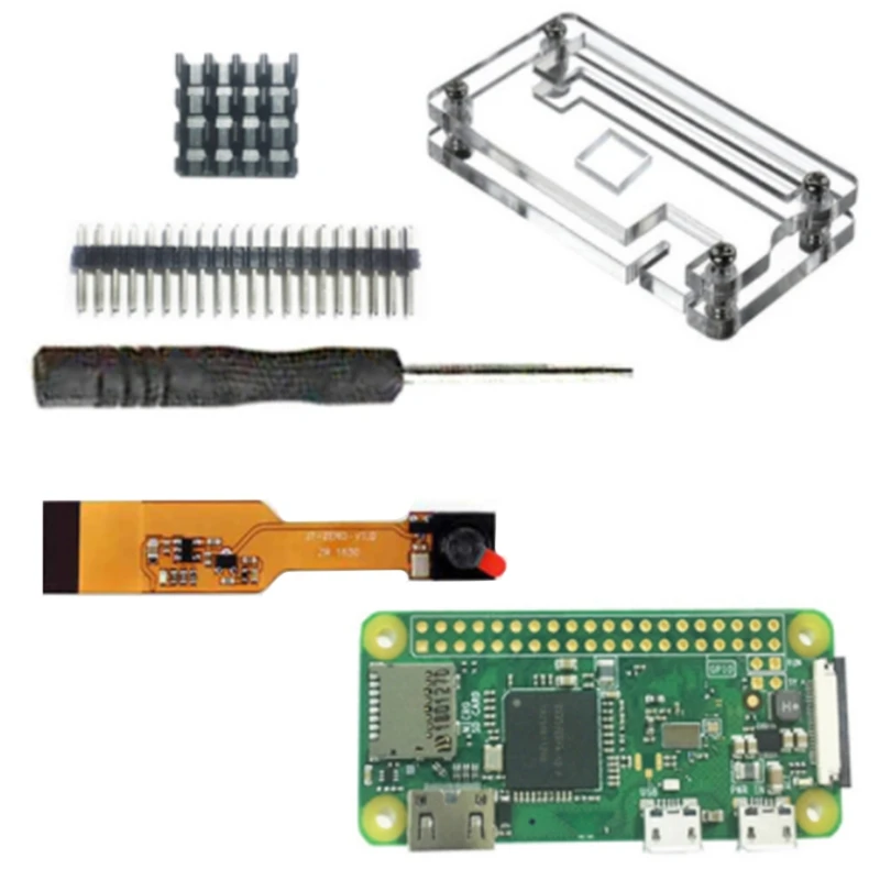 

Для Raspberry Pi Zero W Kit 5MP Камера радиаторы отвертка Zero чехол кабель 15 см